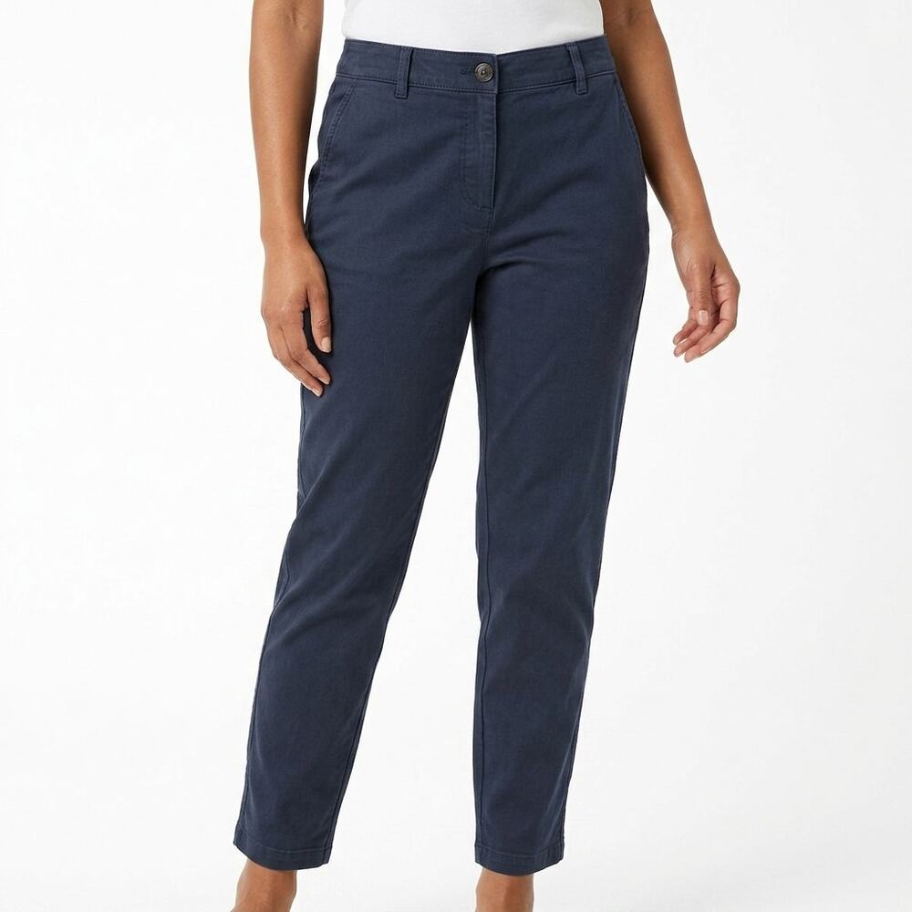 NWT J.Jill Blue Cargo Stretch Pants Women Tall Size 14